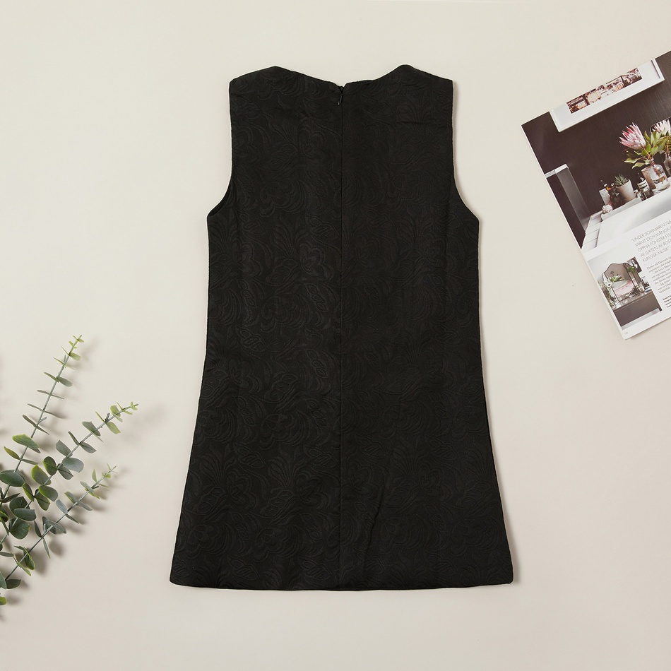 Elegant Rose Sleeveless Dress